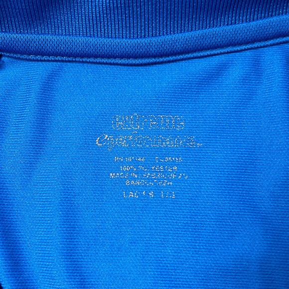 Women's Golf Shirt Royal Blue with Black Size L - Picture 5 of 5